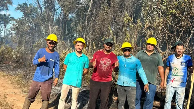 Brigada Municipal controla incêndio em vegetação no Assentamento PA Primavera em Carmolândia